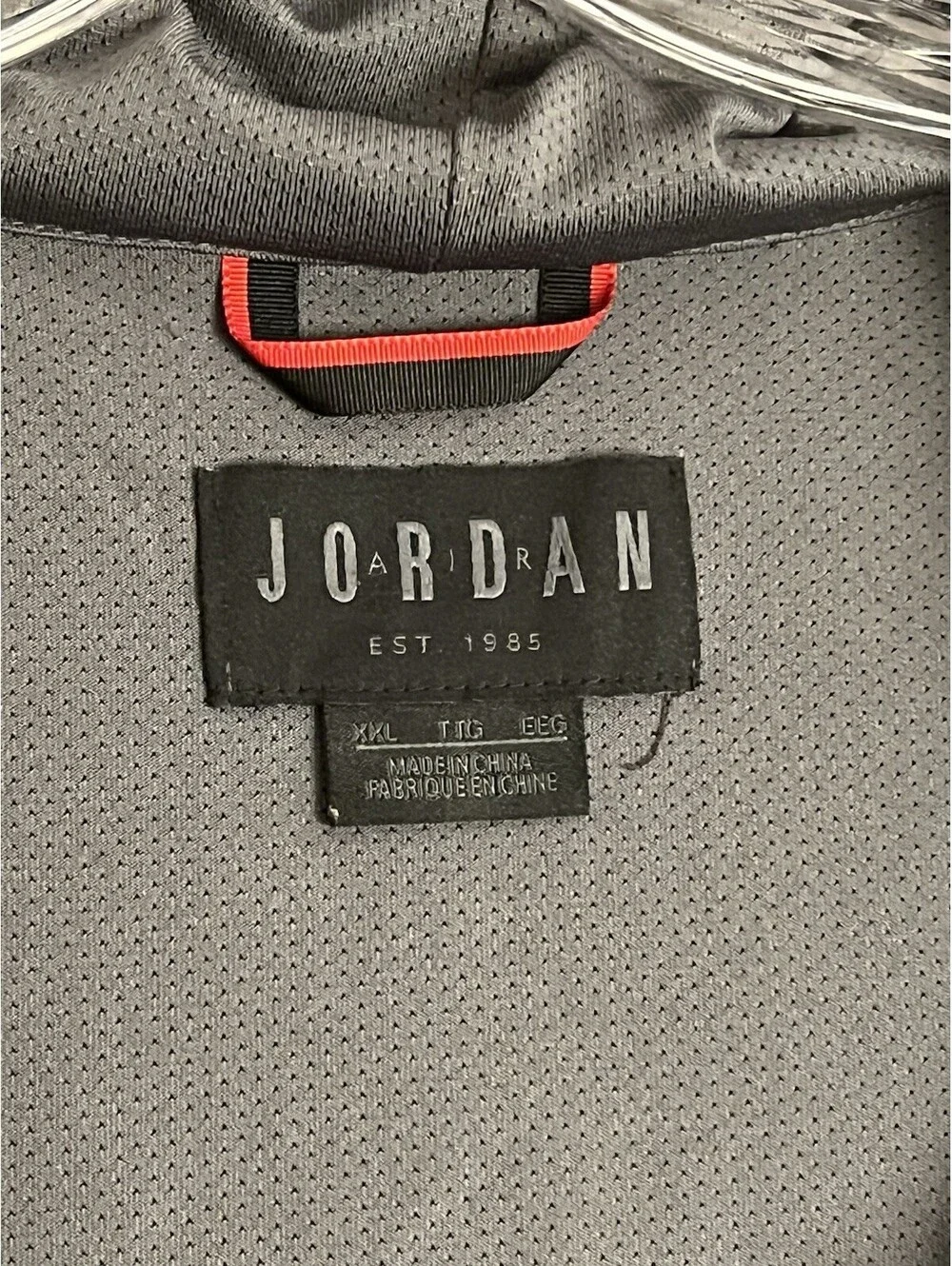 Nike Air Jordan 1988 Wings Anorak Jacket Mens 2XL Cement 1/2 Zip AJ0428-021